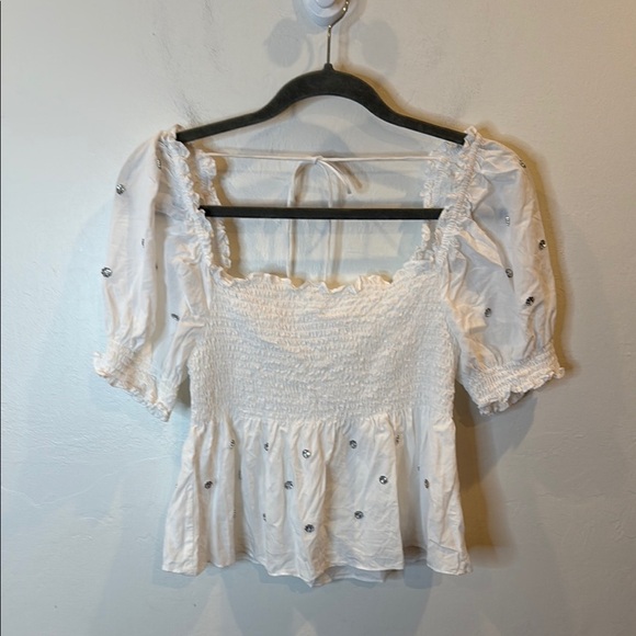 HILL HOUSE SMOCKED TOP SIZE SMALL 100% lyocell - Picture 2 of 7